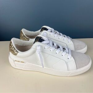 Vintage Havana Alexander Sneakers white grey with gold glitter Size 10